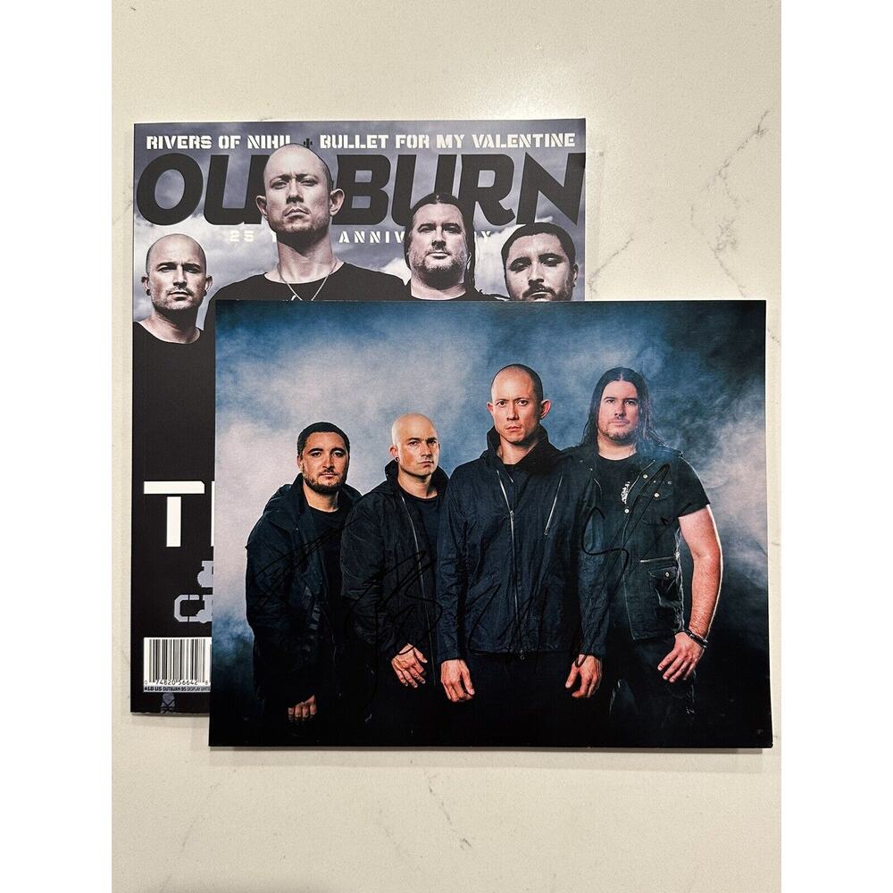 Trivium Outburn Magazine #95 Limited Edition, hand signed 8x10 photo, AUTOGRAPH